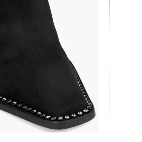 Jimmy Choo 7 Brecken 100 Crystal Embellished Suede Ankle Boots Crystal Black 37 - Picture 3 of 13
